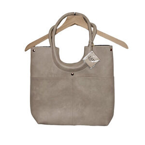 ULTA Women's Makeup Tote Handbag NEW Beige Tasseled Snap Closure Tan